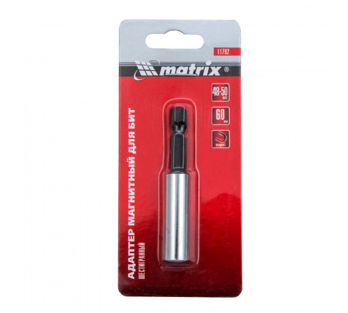 Адаптер для бит, 60 мм, 1/4", магнитный Matrix