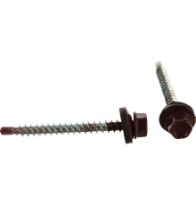 Саморез кровельный KPcZP 4,8 х 51 RAL-3005 (винно-красный)