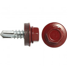 Саморез кровельный KPcZP 5,5 х 19 RAL-3011 (коричнево-красный)