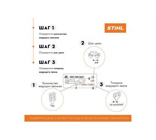 Цепь 325" 1.5 76 (25 RS) Stihl