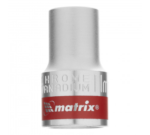 Головка торцевая, 11 мм, 12-гранная, CrV, под квадрат 1/2, хромированная Matrix