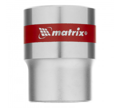 Головка торцевая, 22 мм, 12-гранная, CrV, под квадрат 1/2, хромированная Matrix