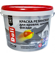Краска фасадная резиновая серый графит 3 кг DALI