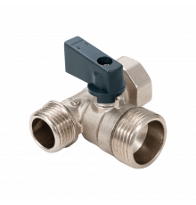 Кран шаровой трёхппроходной для сантехнических приборов 1/2"х3/4"х1/2" вн-нар-нар, флажок AQUALINK