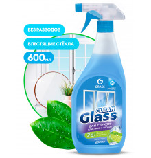 Средство для мытья стёкол,окон,пластика и зеркал 600 мл Grass "Clean Glass" голубая лагуна