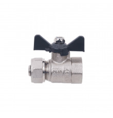 Кран шаровой для МП труб F 3/4 x 20 B бабочка AQUALINK