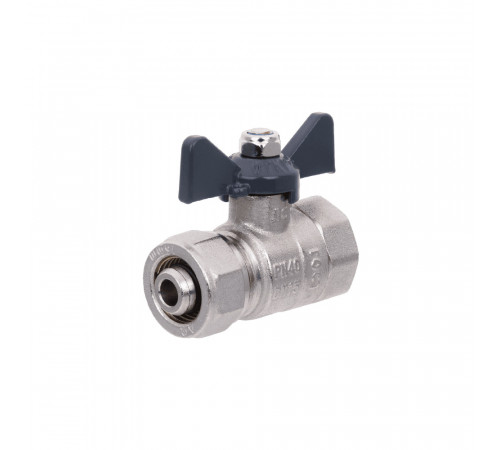 Кран шаровой для МП труб F 3/4 x 20 B бабочка AQUALINK