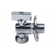 Кран шаровой угловой с удлинено резьбой ММ 1/2" х 3/4" флажок, Cr AQUALINK