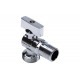 Кран шаровой угловой с удлинено резьбой ММ 1/2" х 3/4" флажок, Cr AQUALINK