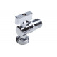 Кран шаровой угловой с удлинено резьбой ММ 1/2" х 3/4" флажок, Cr AQUALINK