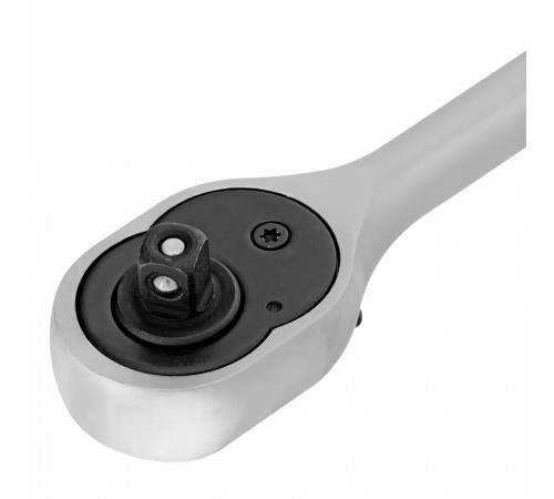 Ключ-трещотка 1/4", CrV, 72 зуба, с быстрым сбросом, матовый хром Stels