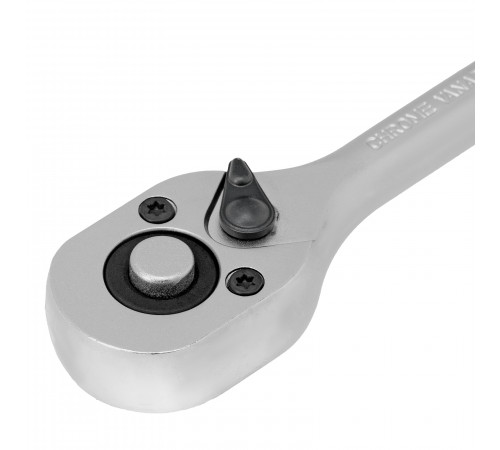 Ключ-трещотка 1/4", CrV, 72 зуба, с быстрым сбросом, матовый хром Stels