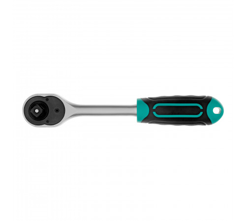 Ключ-трещотка 3/8", CrV, 72 зуба, с быстрым сбросом, матовый хром Stels