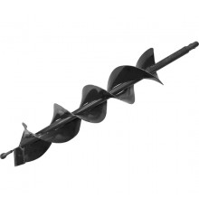 Шнек для мотобуров Ø100, 800 х 20 мм, грунт, двухзаходный, GDB-100/2 CARVER