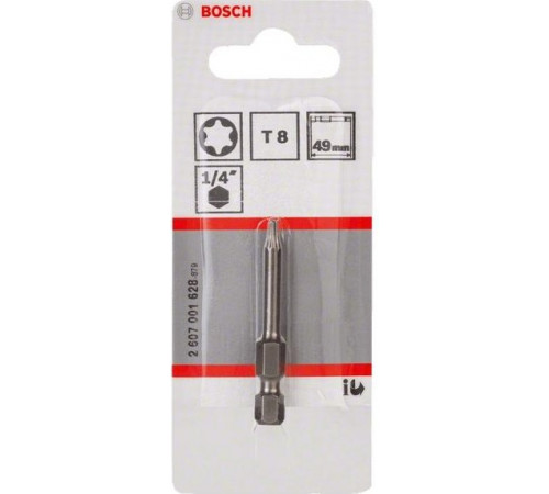 Бита T6, 49 мм, Е 1/4" Bosch