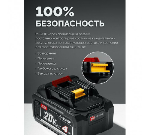 Гайковерт ударный ЗУБР LMS, 20В, 500Нм, без АКБ, в сумке ГБУ-500