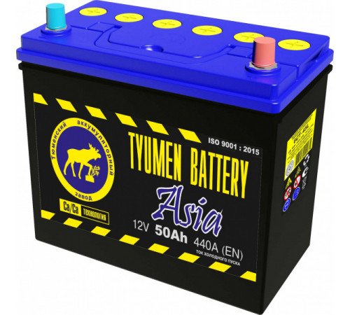 Аккумулятор 6ст-50L о.п. Азия Ca-Ca Tyumen battery