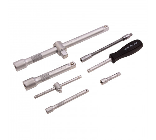 Набор инструментов, 1/2", 1/4", CrV, пластиковый кейс 82 предмета Stels