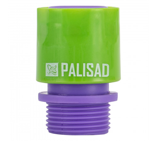 Соединитель быстросъемный для шланга 3/4″ внешняя резьба Palisad 