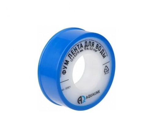 Фум лента 12 х 0,075 мм, 10 м малая AQUALINK