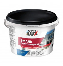 Эмаль акриловая универсальная Белая полуглянцевая 0,5 кг OPTILUX