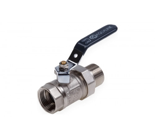Кран шаровой со сгоном прямой FM 3/4" U ручка AQUALINK