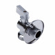 Кран шаровой угловой с обратным клапаном ММ 1/2" х 3/4" флажок, Cr AQUALINK