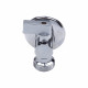 Кран шаровой угловой с обратным клапаном ММ 1/2" х 3/4" флажок, Cr AQUALINK