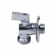 Кран шаровой угловой с обратным клапаном ММ 1/2" х 3/4" флажок, Cr AQUALINK
