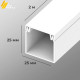 Кабель-канал 25 x 25 мм, 2 м, белый ПВХ AGIS Profile