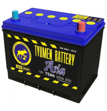 Аккумулятор 6ст-75L о.п. Азия Ca-Ca Tyumen Battery