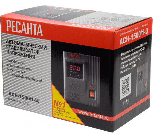 Стабилизатор напряжения АСН-1500/1-Ц Ресанта