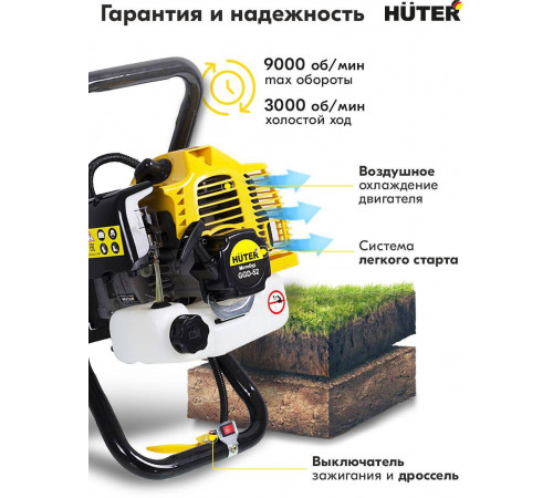 Мотобур HUTER GGD-52 