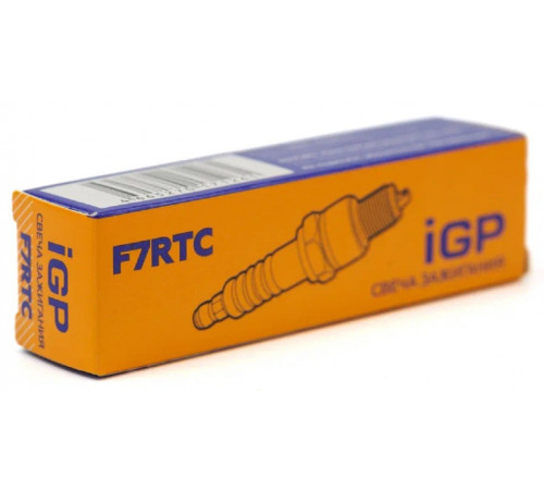 Свеча F7RTC \ для верхнеклапанных 4-х тактных двигателей \ (длинная юбка) IGP 