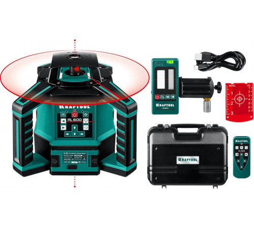 Ротационный лазерный нивелир KRAFTOOL RL600, 600м Professional 