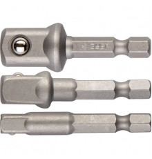 Набор адаптеров для торцовых головок 3 шт (1/4", 3/8", 1/2") ЗУБР