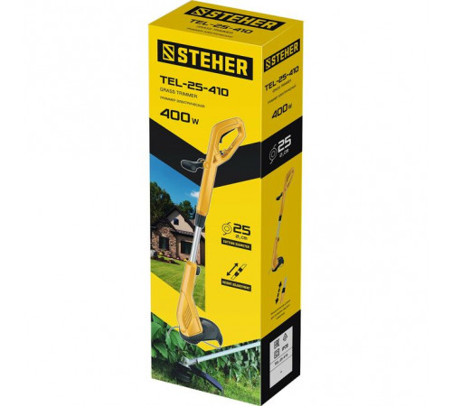 Сетевой триммер STEHER TEL-25-410 400 Вт, ш/с 25 см   TEL-25-410