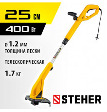 Сетевой триммер STEHER TEL-25-410 400 Вт, ш/с 25 см   TEL-25-410