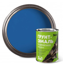 Грунт-эмаль по ржавчине 3 в 1 Синяя 0,8 кг УЗОР