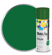 Аэрозольная эмаль акриловая универсальная "COLOR" Зеленая 37, 520 мл ЛАКРА