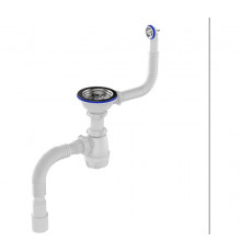 Сифон для мойки 3 1/2" х 40 с металлической решеткой Aquant
