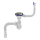 Сифон для мойки 3 1/2" х 40 с металлической решеткой Aquant