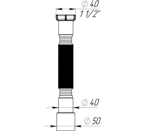 Гофротруба 1 1/2" х 40/50 (340-880 мм) Aquant