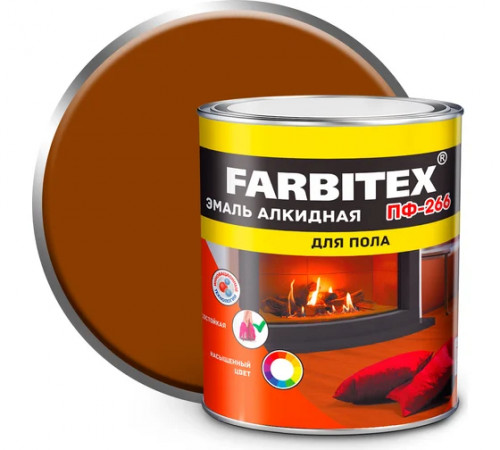 Эмаль алкидная ПФ-266 Золотистая 20 кг FARBITEX 