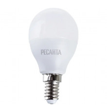 Лампа светодиодная LL-R-G45-7W-230-4K-E14(шар,7Вт,нейтр.,Е14) Ресанта