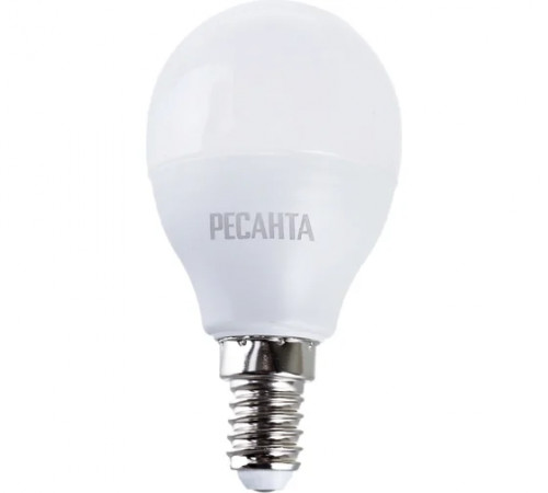Лампа светодиодная LL-R-G45-7W-230-4K-E14(шар,7Вт,нейтр.,Е14) Ресанта