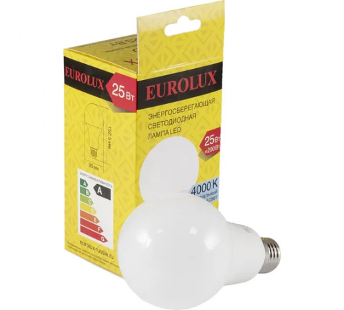 Лампа светодиодная LL-E-A70-25W-230-4K-E27(груша,25Вт,нейтр.,Е27) Eurolux