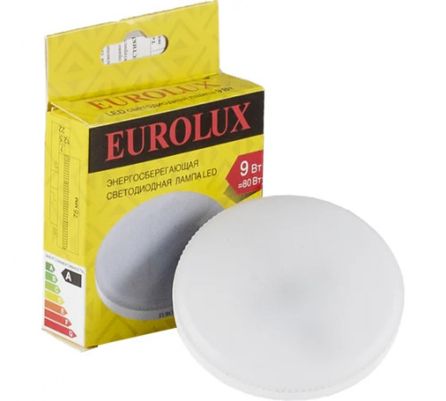 Лампа светодиодная LL-Е-TAB-9W-230-4K-GX53(таблетка, 9Вт,нейтр., GХ 53) Eurolux
