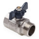 Кран шаровой FM 3/4" B бабочка AQUALINK