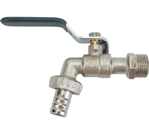Кран шаровой водоразборный под шланг 1/2" Wh ручка AQUALINK